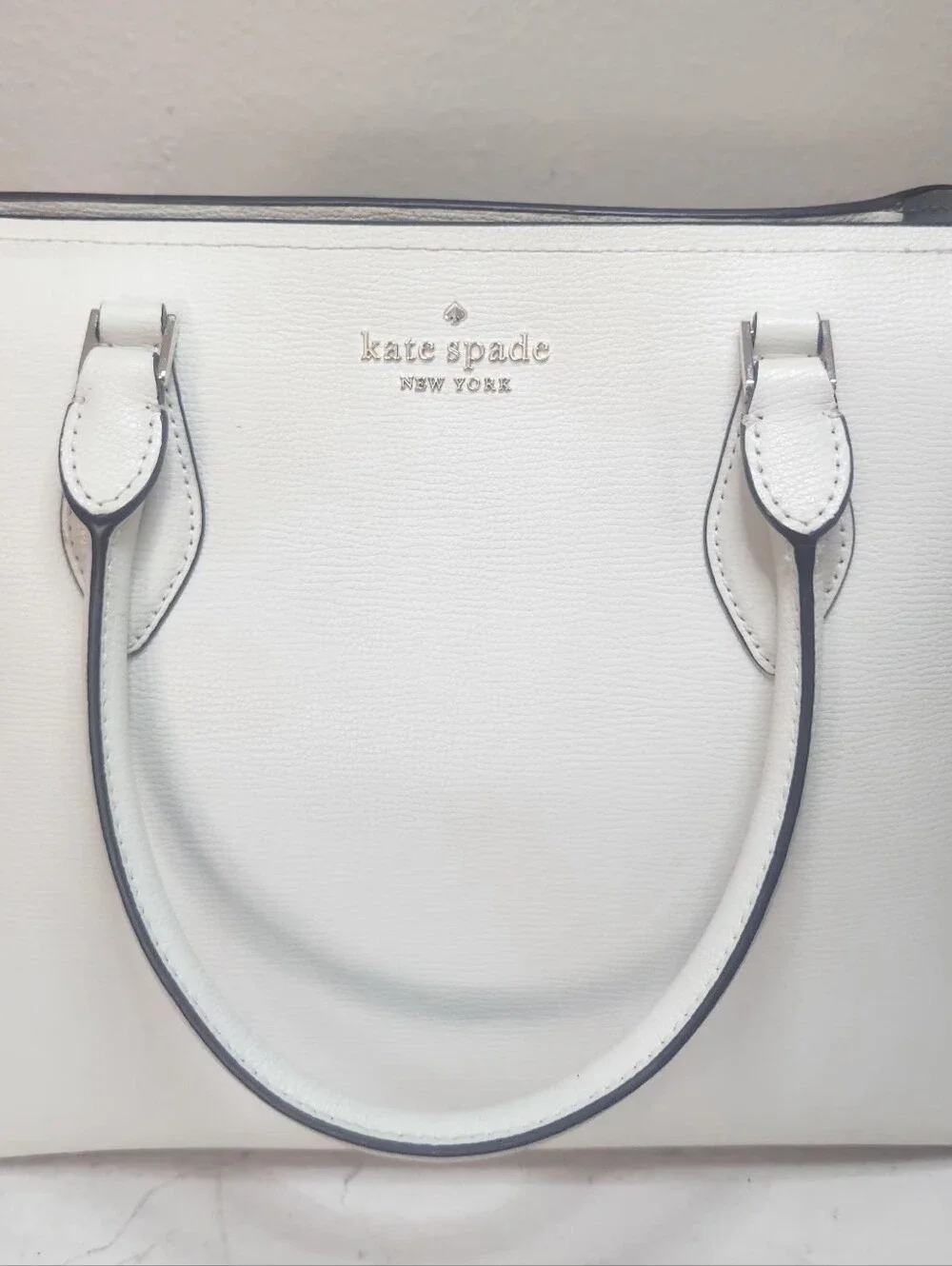 kate spade White Leather Top-Handle Bag NWOT